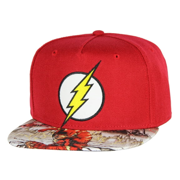 DC Comics Flash Hat Kids Embroidered Logo Photoreal Youth Snapback Cap