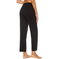thumbnail image 3 of Womens Comfy Lounge Pants Loose Yoga Pants Cotton Blend Soft Drawstring Wide Leg Pants with Pockets, 3 of 6