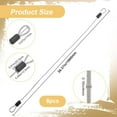 thumbnail image 2 of 6PCS 39.4 Inch Security Steel Cable 4mm Safety Cable Lock Stainless Steel Wire Clear Coated Luggage Lock Wire Rope with Double Loops Bicycle Locking Rope for Outdoor Gate Bicycle Furniture Silver, 2 of 9