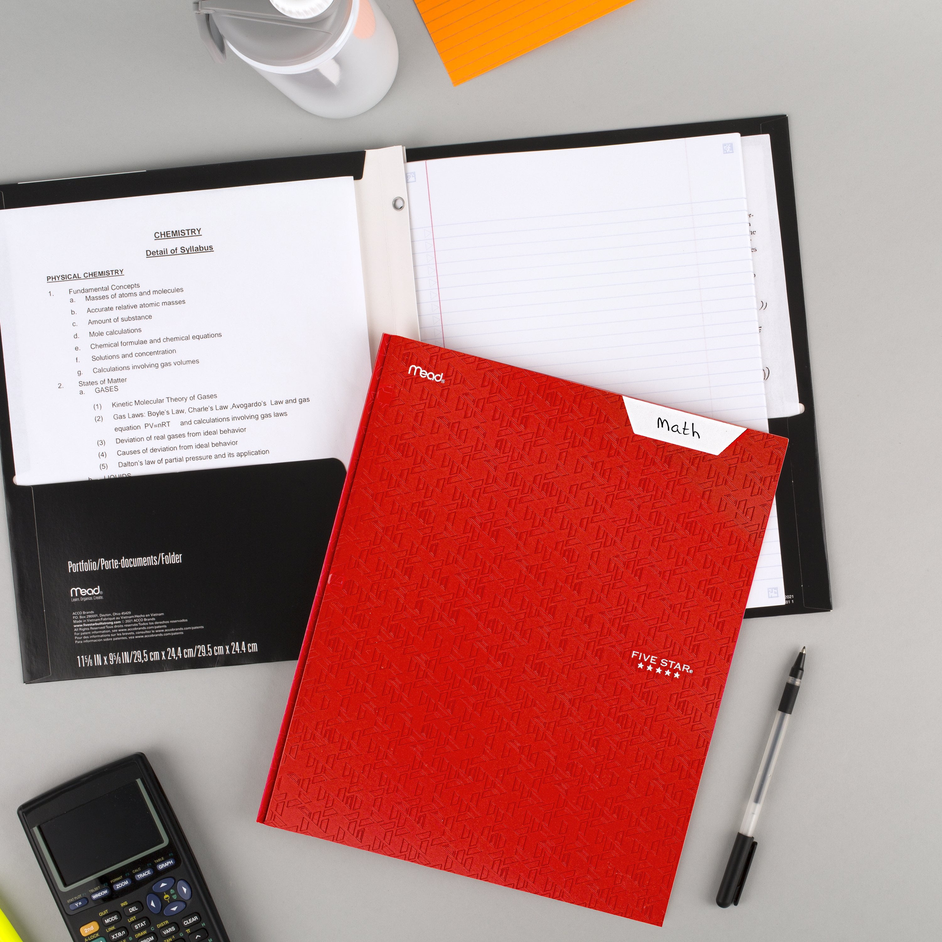 (2 pack) Five Star Pocket and Prong Paper Folder, Fire Red (340020A-WMT22)
