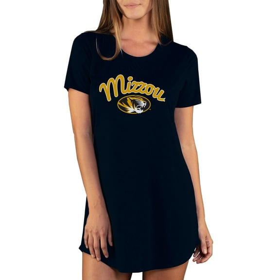 Women's Concepts Sport Black Missouri Tigers Marathon Nightshirt
