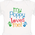 thumbnail image 4 of Inktastic My Poppy Loves Me Boys or Girls Long Sleeve Baby Bodysuit, 4 of 5