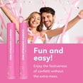 thumbnail image 2 of 2-Pack Biodegradable Pink Confetti Streamer Cannons | 12-Inch Party Poppers for Gender Reveal, Baby Shower & Celebrations, 2 of 7