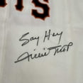 thumbnail image 4 of Willie Mays "Say Hey" Signed Inscribed Mitchell  Ness Giants Jersey JSA COA, 4 of 6