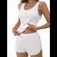 thumbnail image 2 of Conjunto Pijama Sin Mangas para Mujer,Ropa Dormir Informal,Conjunto Pijama Suave,Camiseta Sin Mangas y Pantalones Cortos,Ropa Estar por Casa 2 Piezas para Verano L, 2 of 8