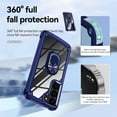 thumbnail image 4 of Jiahe Cover for Samsung Galaxy A54 5G, Slim Lightweight Metal Ring Holder Stand,Shockproof with 360°Ring Holder Kickstand Soft TPU Bumper Plating Button Hard PC Case Cover, blue, 4 of 8