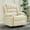 Beige, variant on M optimized Wide Rocker Recliner Chair for Adults, Oversized Manual Recliner Chairs w/Armrest, Backrest, 2 Cup Holders, Side Pocket, Soft Lazy Lounge Sofa Chair for Living Room Bedroom