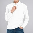 thumbnail image 2 of CXYYY Polo Shirts for Kids Boys Long Sleeve T-Shirts Solid Color Collared Neck Tees Teens School Uniform Tops White 7-8 Years, 2 of 4