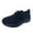 Dark Blue, variant on keusn sneakers for women solid color mesh breathable round toe lace up low top flat sneakers slip on walking running tennis sneakers khaki size 7