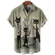 thumbnail image 3 of Camisas hawaianas clásicas para hombre 2024, camisas de manga corta de verano con estampados 3D y gráficos de gatos para la moda de estilo hawaiano, camisa básica unisex, 3 of 4