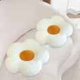 thumbnail image 4 of Cute Sunflower Soft Plush Cushion - Skin-Friendly Seat Pad for Sofa, Living Room & Bedside Window Seat, Vibrant Floral-Themed Decor, Non-Slip Bottom & Washable Fabric, Durable Plush, 14in, White, 4 of 7