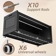 thumbnail image 5 of Collapsible Stackable 320Gal Heavy Duty Storage Bins with Lids, 4-Pack Rolling Organizer Cabinet with Doors for Home & Bedroom, Black, 39.4" W, 5 of 7