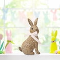 thumbnail image 1 of Binwennn Vine Effect Resin Rabbit Easter Decoration Table Rabbit Easter Decoration Spring Rabbit Decoration Statues Family Farmhouse Statues Ornament Christmas Decorations And Third Christmas Ornament, 1 of 6