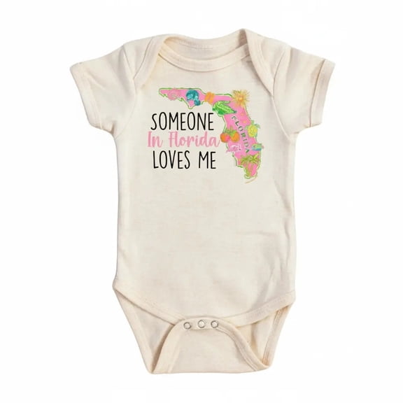 Florida Pink 2 Newborn Gift Baby Bodysuit