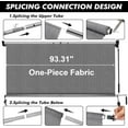 thumbnail image 4 of NAWAY 9'W x 8'H Outdoor Roller Shades,Cordless Patio Roll Up Blinds 103% UV Protection Exterior Shade Cloth Roll for Porch Gazebo Pergola Balcony Backyard,Gray, 4 of 6