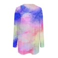 thumbnail image 6 of BODOAO Women's Cardigans Open Front Casual Lightweight Long Sleeve Knit Classic Fall Fashion Cardigan with Pockets Women's Autumn and Winter Gradient Thin Mid Length Cardigan Side Pocket Jacket Blue L, 6 of 6