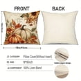 thumbnail image 3 of Orange Pumpkin Fall Throw Pillow Covers Set of 4 18x18 Inch, Wreath Decorative Holiday Pillow Case Autumn Cushion Covers Thanksgiving Pillowcase for Indoor Home Couch Sofa Decor, 3 of 5