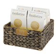 thumbnail image 3 of mDesign Woven Hyacinth Kitchen Basket Organizer with Handles, 8 Pack, Black Wash, 3 of 7