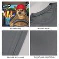 thumbnail image 4 of Coolnut Men's T Shirt Odor Protection Short, A Beige Dog In A Red Cap Drives A Car Mens Short Sleeve Tees, Grey Crew-Neck Casual Tee Shirts, XL, 4 of 6