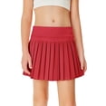 thumbnail image 1 of Pantalones deportivos Haloumoning para niñas de 4 a 14 años, rojos, con bolsillos, 1 of 5