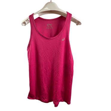 Asics Women's Activewear Running Scoop Neck Running Tank Top Shirt, Hot Pink, XS