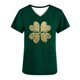 thumbnail image 2 of TaTaai Womens St Patricks Day Print Short Sleeve V Neck Pocket Top Loose Fit Casual Nursing Uniform Tunic Holiday Gift, 2 of 5