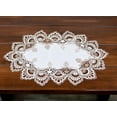 thumbnail image 2 of Cocoa Earth Tone and White Jacquard Placemat / Doily (14" x 21"), 2 of 4