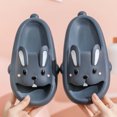 thumbnail image 4 of Odeerbi Toddler Kids Boys Girls Slippers Soft Sole Lovely Prewalker Slip Resistant Cartoon Slippers Super Soft Breathable Bedroom Home Slippers Gray, 4 of 5