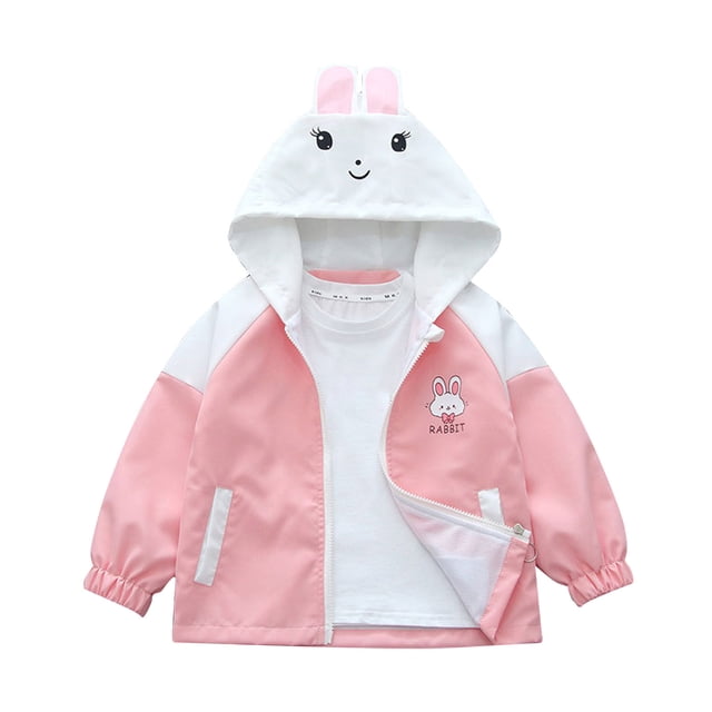 Winter Savings! SROBPTY Children's Clothing Children's Spring Coats Small and Medium-Sized Children's Spring Coats, Toddler Winter Jackets Pink, 6 Years