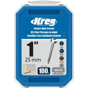 Kreg SPS-C1-100 Zinc Pocket-Hole Screws, 1-Inch, #7 Coarse Thread, Pan Head (100 Count)