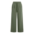 thumbnail image 5 of QSXADF Women's Casual Straight Leg Pants Drawstring Pants Drawstring Solid Sweatpants with Elastic Waist and Pockets for Home Lounging Days Women's Pants, 5 of 5