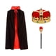 thumbnail image 3 of Disfraz de rey para niño, sombrero de rey, capa, accesorios de disfraz, disfraz medieval Rojo, 3 of 9