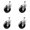 4 Swivel - No Brakes  - Black, variant on 3 Inch SS Phenolic Wheel Swivel 12mm Threaded Stem Caster Service Caster