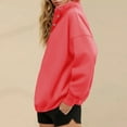 thumbnail image 5 of Crunowin Women's Sport Sweatshirts, 2025 Fall Winter Long Sleeve Half Button Pullover Top Red L, 5 of 8