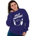 thumbnail image 4 of Split Happens Bowling League Nerd Sweatshirt for Men or Women Brisco Brands M, 4 of 6