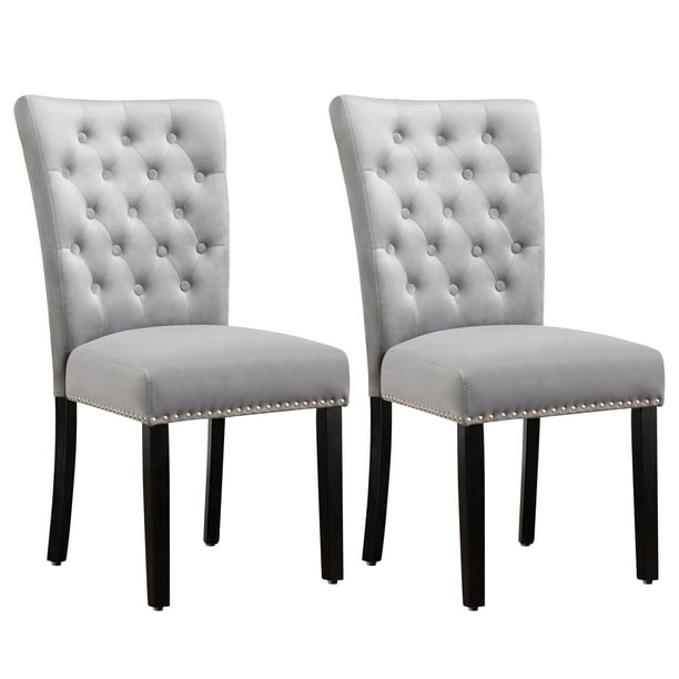 Foredo Velvet Dining Chairs, Modern Upholstered Dining Room Chair, Side ...