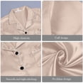 thumbnail image 3 of Pajama Set Women Nightwear Long Robe Nightgown Satin Sleepwear Loose Fit Set for Comfortable Nights, 3 of 7
