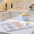thumbnail image 6 of Yayeee Dish Drying Mat for Kitchen Counter 16"x18" Microfiber Absorbent Pad, Purple Geometric, 6 of 7