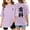 Purple, variant on Toddler Girls' Short Sleeve Crew Neck Tee T-Shirt Casual Loose Fit Print Top Size 3-4T ,Beige