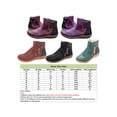 thumbnail image 2 of UKAP Ladies Ankle Boot Side Zip Flat Boots Retro Booties Street Short Bootie Slip Resistant Winter Shoes Green 10, 2 of 3