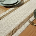 thumbnail image 3 of Coloody Farmhouse Table Runner Natural Burlap Table Runner Handmade Burlap Weave Table Runners Placemat, 11.8 x 118 inch (Brown), 3 of 8