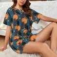 thumbnail image 4 of Goofa Owls In Cartoon Style for Womens Cotton 2 Piece Pajamas Set Classic Short Sleeve Pjs Set Soft Button Down Sleepwear Loungewear-XX-Large, 4 of 7