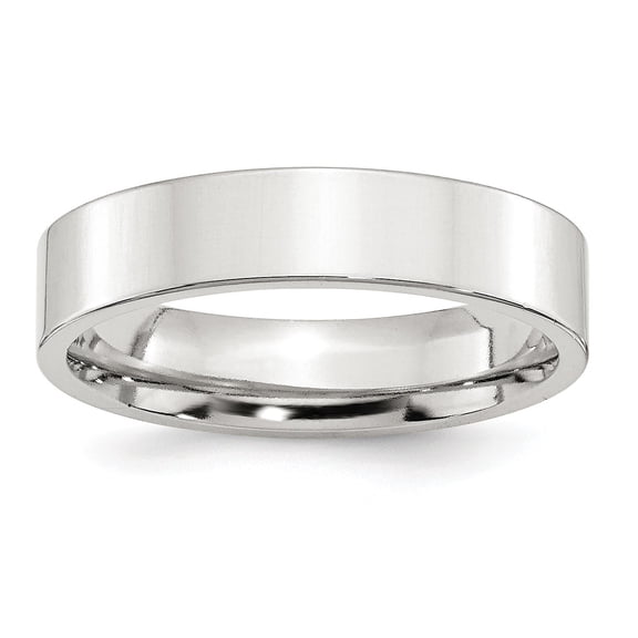 SS 5mm Comfort Fit Flat Size 10.5 Band in Sterling Silver
