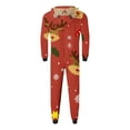 thumbnail image 5 of Odeerbi Christmas Onesie Pajamas for Family Holiday Sleep Jumpsuit Long Sleeve Family Christmas Pajamas Matching Sets Dad Printed Loungewear Jumpsuit Sleepwear Xmas PJs Set Red, 5 of 6