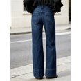 thumbnail image 4 of High Waist Women Wide Leg Long Jeans Casual Denim Pants with Pocket, 4 of 6
