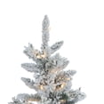 thumbnail image 6 of 7.5 ft. Pre Lit Clear Incandescent Narrowed Flocked Pencil Pine, 6 of 7