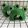 thumbnail image 2 of Pet Hat, Dog Cat Handmade Knitted Woolen Yarn Frog Cap, Grooming Accessories Apparels Puppy Teddy Cartoon, 2 of 5