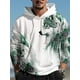 thumbnail image 5 of Sudadera con capucha con estampado 3D de lobo para hombre, estilo urbano, color verde oscuro, manga larga, con capucha, estampado de diseñador para primavera y otoño, 5 of 5
