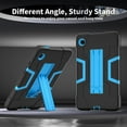 thumbnail image 6 of FIEWESEY Tablet Case for Samsung Galaxy Tab A9 Plus 11.0 inch Cover, Shockproof Drop-Proof Protective Kids Case with Stand for Tab A9+ 5g SM-X210/SM-X215/SM-X216(Black+Blue), 6 of 6