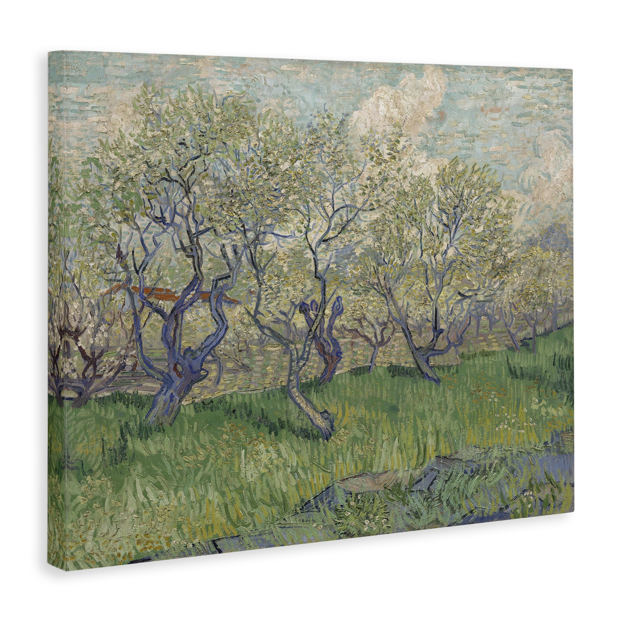 Stupell Industries Classic Van Gogh Blossoming Orchard Landscape & Nature Painting Wrapped Canvas Art Print Wall Art, 30 x 24